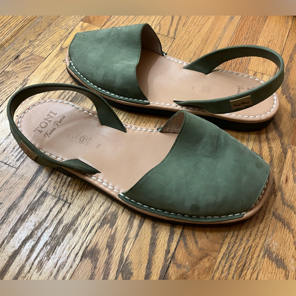 Spanish ‘Menorquinas’ ~ Toni Pons Olive Green Leather Men's Sandals
